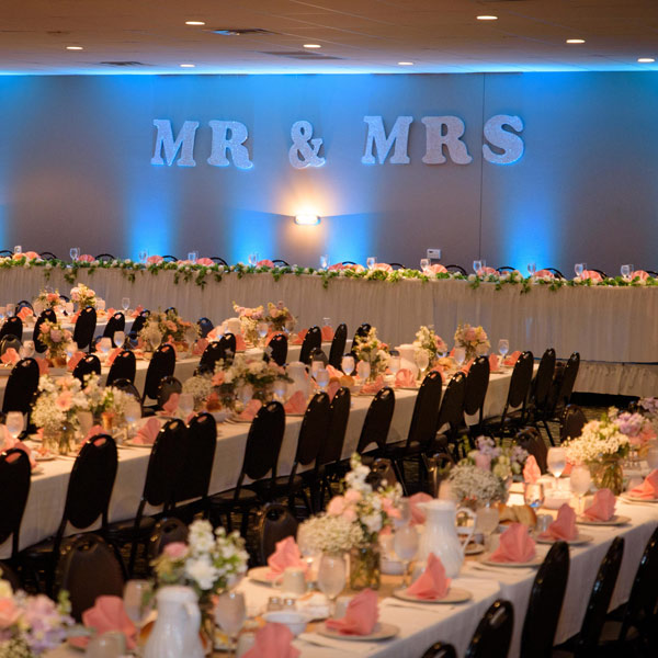 Mr & Mrs board on a wall